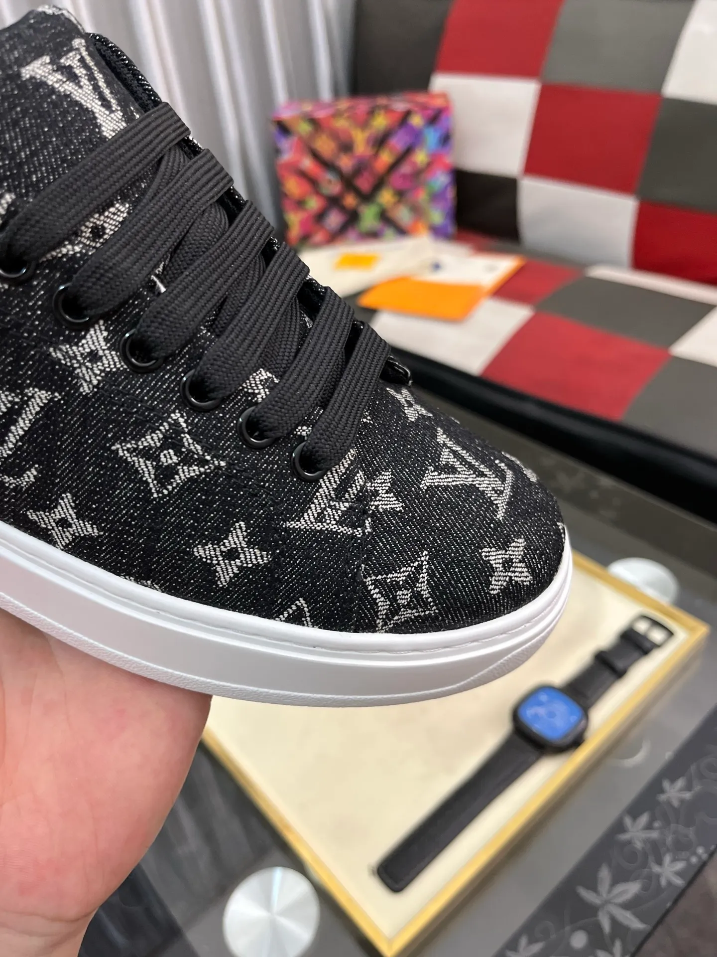 Men's shoes 💰540⌚️⌚️[Louis Vuitton LV] Dad shoes are popular casual sports shoes with outsole, breathable and comfortable, easy to walk, trendy men's versatile fly woven epoxy matching ➕leather lining➕Gucci's popular original outsole, sports and running style, super comfortable. Size 38-445️⃣Colors available